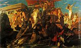 Hans Makart Canvas Paintings - Die Niljagd der Kleopatra